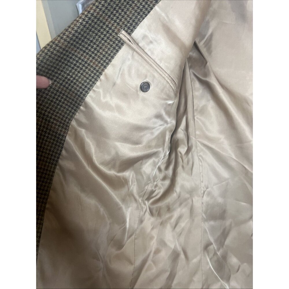 Polo Ralph Lauren Houndstooth 100% Lambs Wool Sports Blazer Jacket Size 44R - Picture 7 of 12